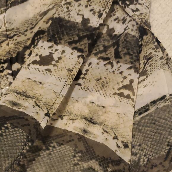Skye's The Limit womens XL cream & gray snakeskin fully sheer tunic swim… - Picture 9 of 11
